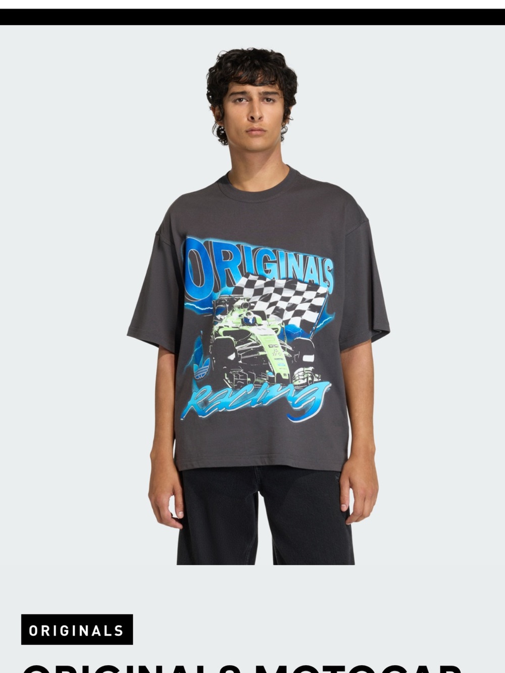 Addidas Racing Graphic Tee - Charcoal